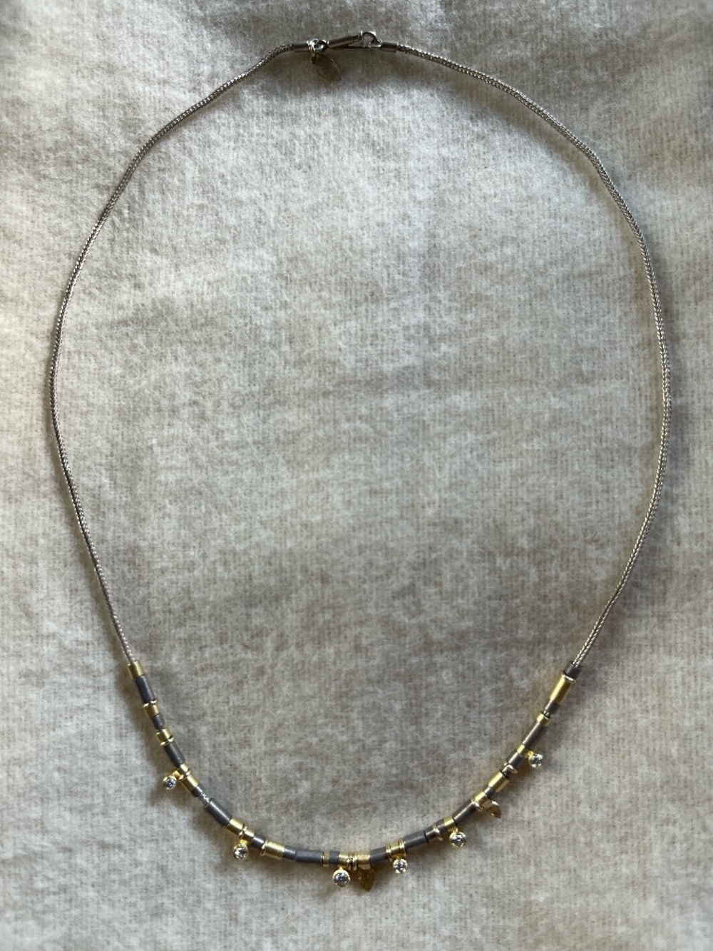 Cheryl Rydmark 5 Diamond Drop Necklace